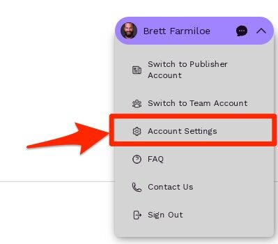 Featured.com Account Settings